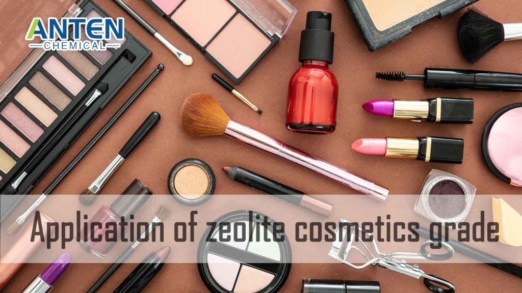 Aplicación de grado cosmético de zeolita.